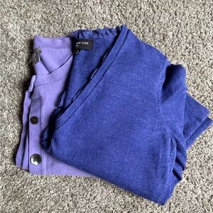Jones NY Layered Purple and J Jill Lavender Cardigan bundle
